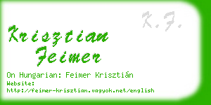 krisztian feimer business card